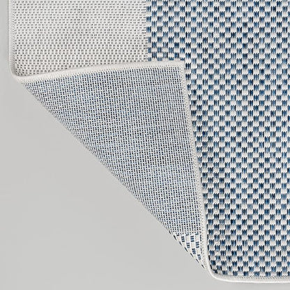 JONATHAN Y Geometric Organic Shapes Indoor Outdoor Area Rug 8X10 Cream/Navy, Zia Modern for Backyard, Patio, Porch, Easy-Cleaning, High Traffic, Pet-Friendly, Non-Shedding (TSN306B-8)