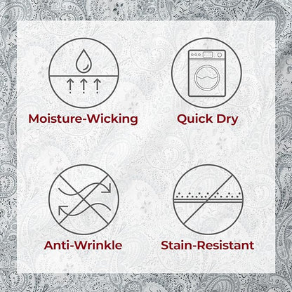 Mellanni Queen Sheets Set - 4 PC Iconic Collection Bedding - Hotel Luxury, Extra Soft, Cooling Bed Sheets - Wrinkle, Fade, Stain Resistant (Queen, Paisley Gray)