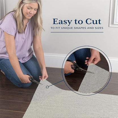 Veken 2x2 Ft Round Rug Pad Gripper for Hardwood Floors, Circle Non Slip Rug Pads for Area Rugs, Thick Rug Grippers for Tile Floors, Under Carpet Anti Skid Mat, Keep Your Rugs Safe and in Place