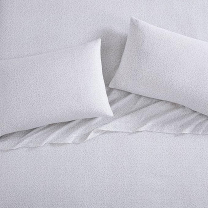 Laura Ashley - Flannel Sheets Twin Size, Anti-Pilling & Wrinkle Resistant Cotton, Touchably Soft for All-Season Comfort - Bed Sheets with Matching Pillowcase & Fitted Sheet (Chelsie Vine Grey)