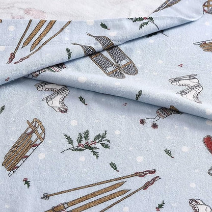 Eddie Bauer - King Sheets, Cotton Flannel Bedding Set, Brushed For Extra Softness, Cozy Home Decor (Snow Days, King)
