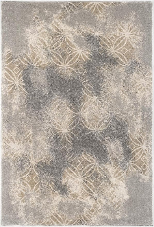 RUG BRANCH New Zealand Plush 4' x 6' (3'9" X 5'6") Scandinavian Indoor Area Rug, Contemporary, Grey Brown - Living Room, Bedroom, Dining Room, and Kitchen