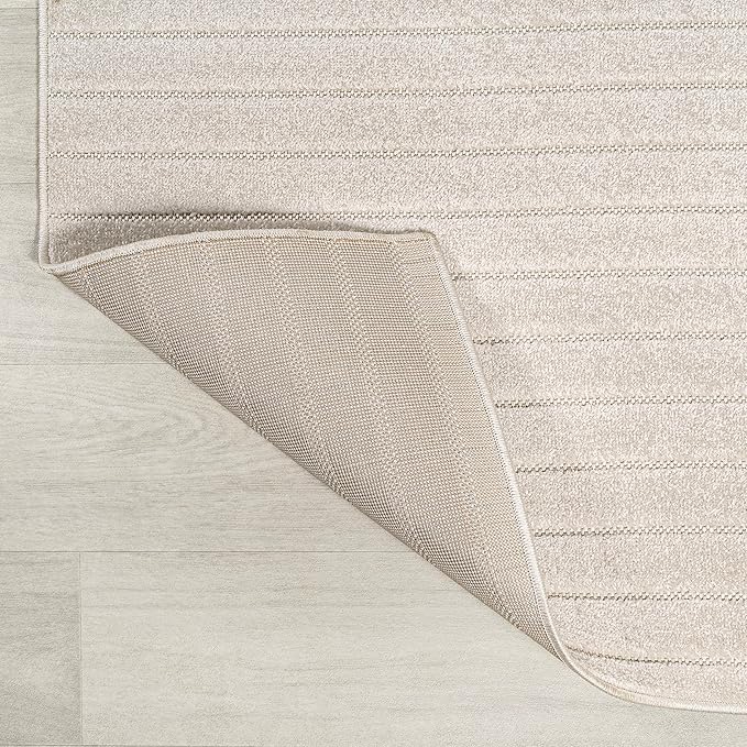 Eyely NCS101A-9 Scandinavian Odense Minimalist Angle Geometric Indoor Rug, Pet Friendly, Non-Shedding, Stain Resistant, Easy-Cleaning, Ivory/Cream, 9 ft. x 12 ft., Indoor/Outdoor, Area Rug