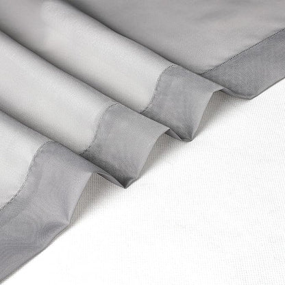 Chyhomenyc Sheer Valances for Windows 42W x 14L inches 2 Pack, Small Window Curtains for Living Room Bathroom Cafe Laundry Basement, Modern Top Dual Rod Pocket Voile Curtain, Charcoal Grey