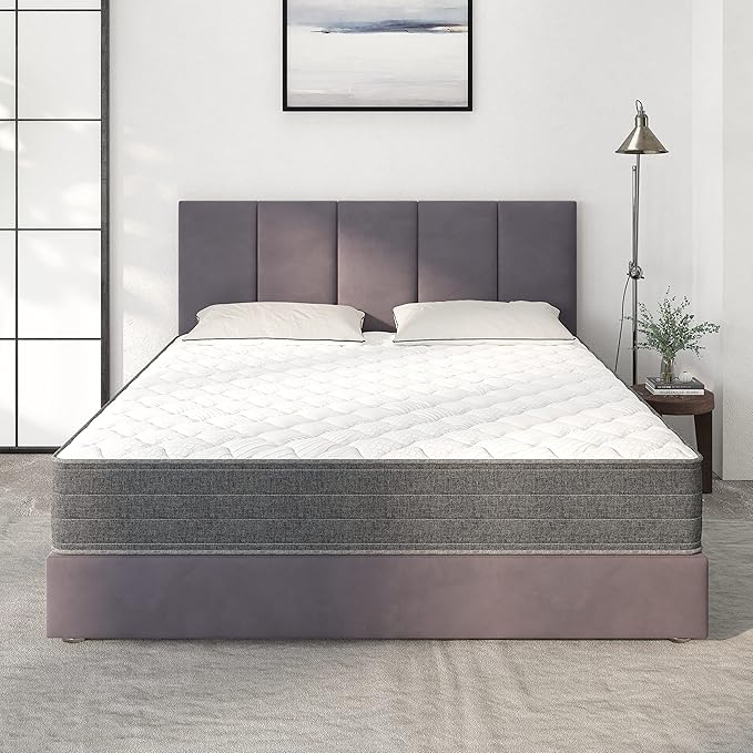 NapQueen Twin-XL Mattress, 10 Inch Victoria Hybrid Cooling Gel Infused Pocket Spring and Memory Foam Mattress, Twin-XL Size Mattress Bed in a Box, CertiPUR-US Certified, Fiberglass-Free Mattress