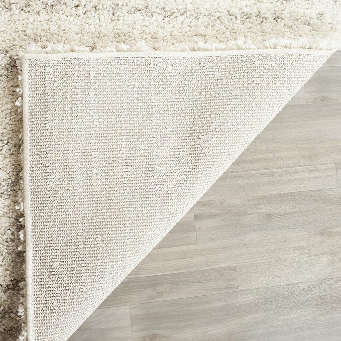 SAFAVIEH Arizona Shag Collection Area Rug - 10' x 14', Ivory & Beige, Moroccan Design, Non-Shedding & Easy Care, 1.6-inch Thick Ideal for High Traffic Areas in Living Room, Bedroom (ASG741A)