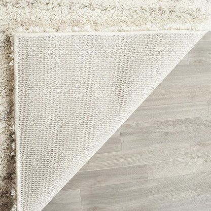 SAFAVIEH Arizona Shag Collection Area Rug - 10' x 14', Ivory & Beige, Moroccan Design, Non-Shedding & Easy Care, 1.6-inch Thick Ideal for High Traffic Areas in Living Room, Bedroom (ASG741A)