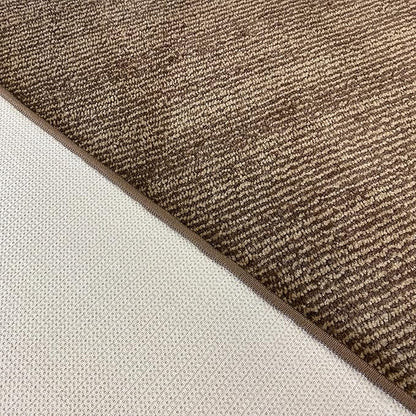 31 inch Wide Hallway Runner Rug, Custom Size, Non-Slip, Modern Scandinavian, Stripe Brown, 8 ft, Flexible Length Options