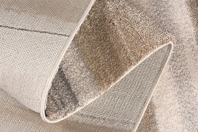 RUG BRANCH New Zealand Plush 7' x 10' (6'6" X 9'6") Scandinavian Indoor Area Rug, Contemporary, Cream Beige - Living Room, Bedroom, Dining Room, and Kitchen