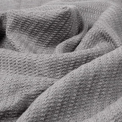COTTON CRAFT Soft Cotton Thermal Blanket - Plush Herringbone Twill - All Season Luxurious Breathable Skin Friendly Lightweight Cooling Throw Blanket - Sofa Couch Travel Camping Dorm - King Grey